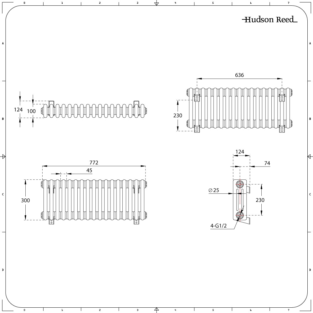 Raw Metal Lacquered Cast-Iron Style Radiator I17460