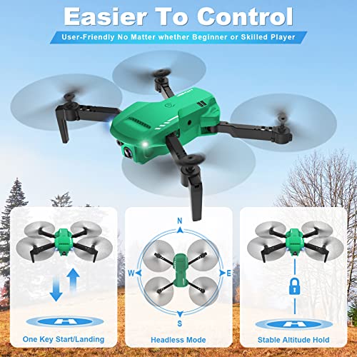 Drone with Camera 1080P HD, FPV Foldable Drone with Carrying Case, 2 Batteries, 90° Adjustable Lens Q115