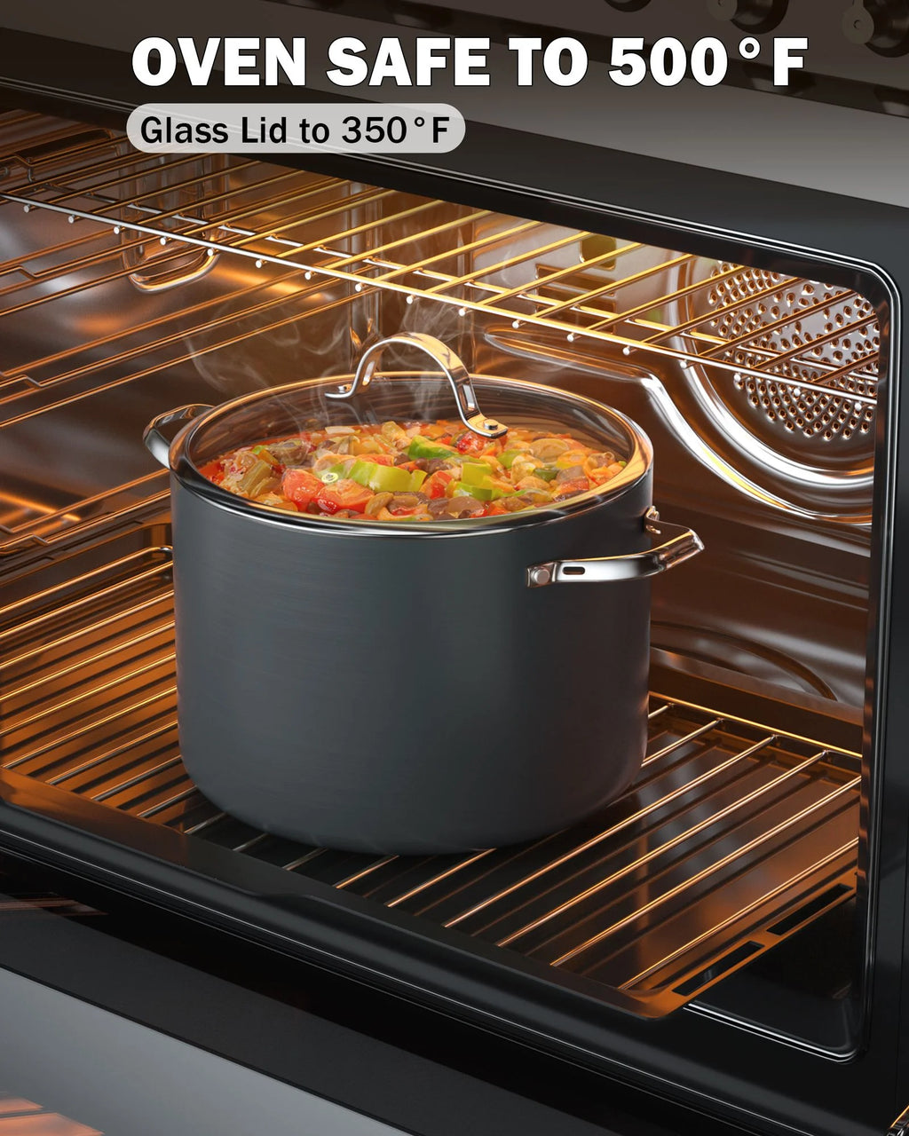 8-Piece Nonstick Hard Anodized Cookware Set N660