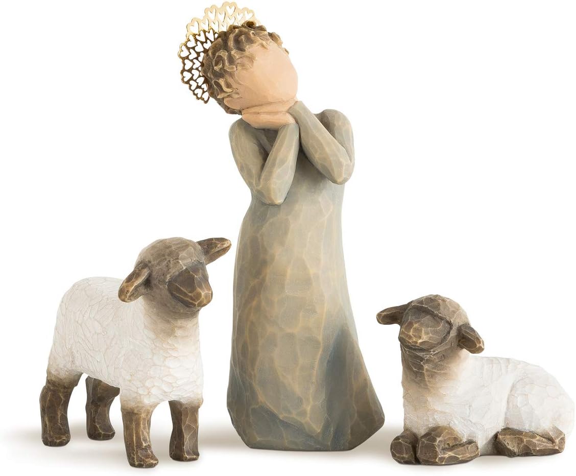 3-piece set hand-painted nativity figures X7961
