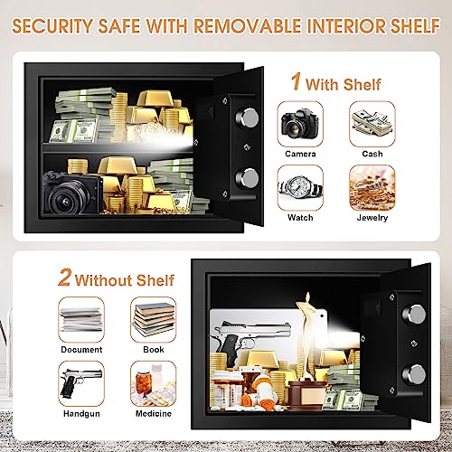 Black Digital Home Security Safe with Electronic Keypad Lock X618385