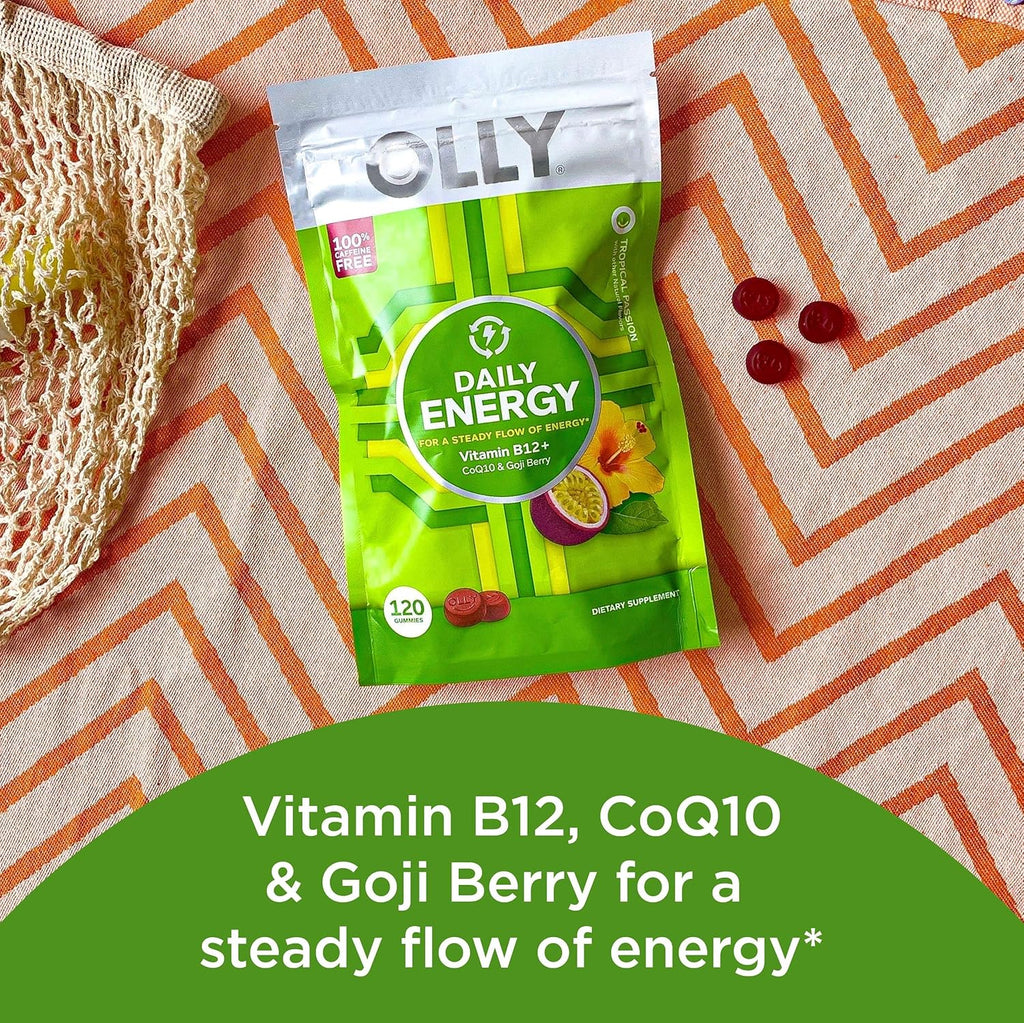 Caffeine Free Vitamin B12 CoQ10 Goji Berry Chewable Supplement - 120 Count X2742