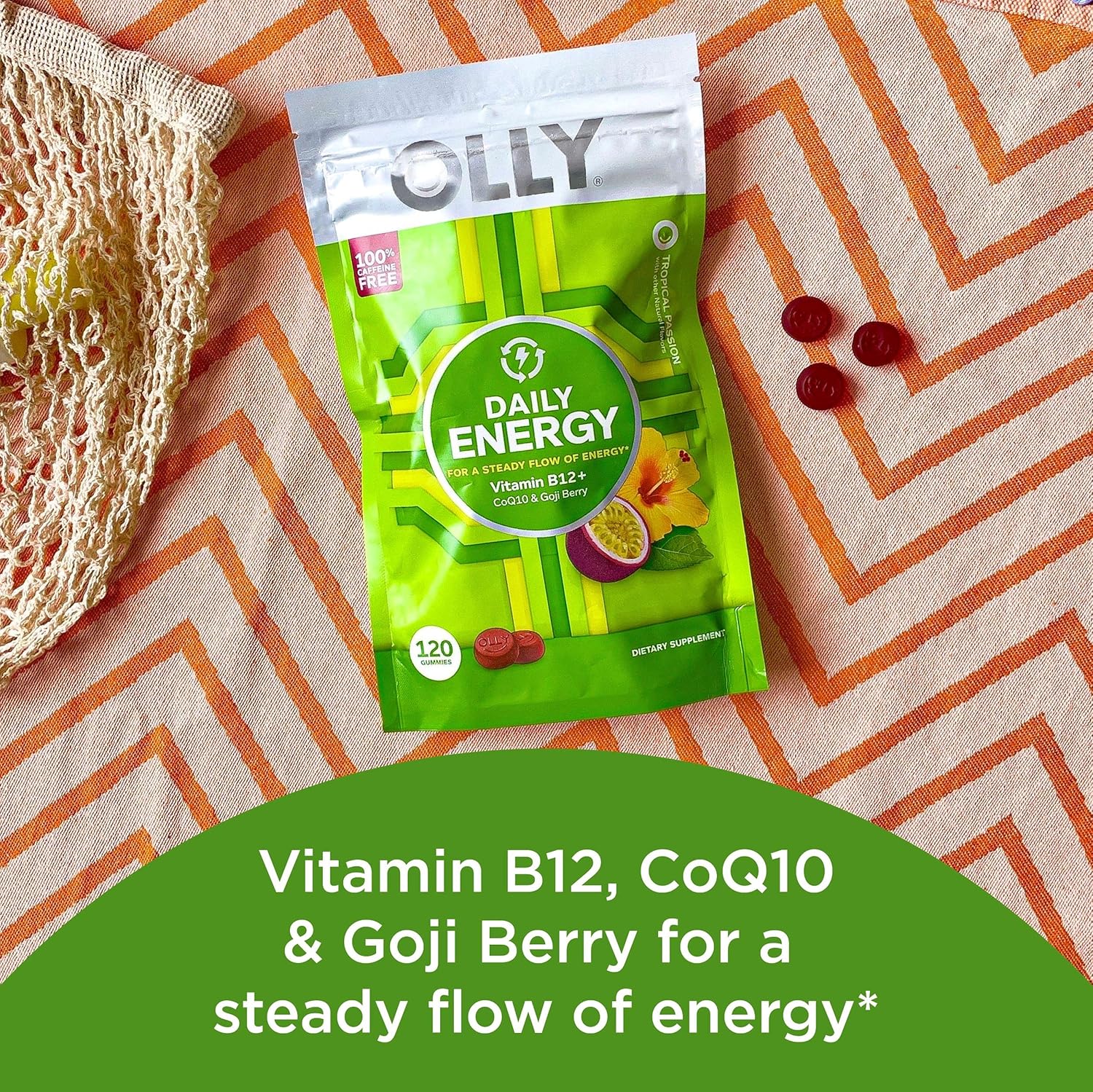 Caffeine Free Vitamin B12 CoQ10 Goji Berry Chewable Supplement - 120 Count X2742
