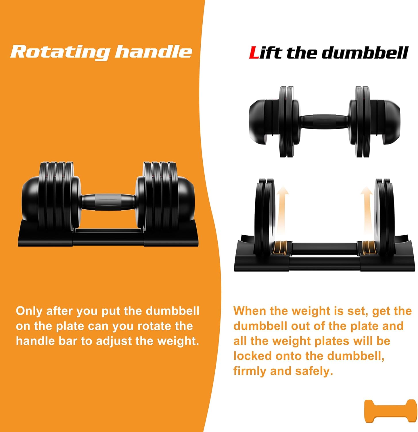 2PCS 52lb Adjustable Dumbbell Set S24594