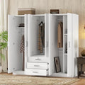 White 6-Doors Wooden Wardrobe N75560