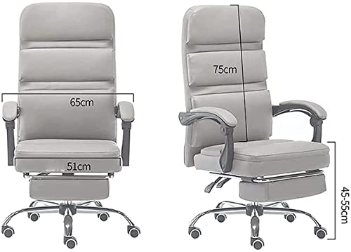 Ergonomic Office Chair with Adjustable Tilt Angle and Retractable Footrest F62552