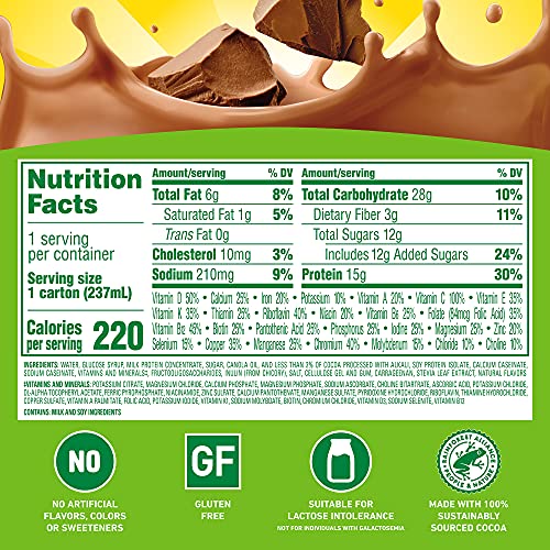 8 FL OZ Ready-to-Drink High Protein with Fiber Milk Chocolate (Pack of 24) P810