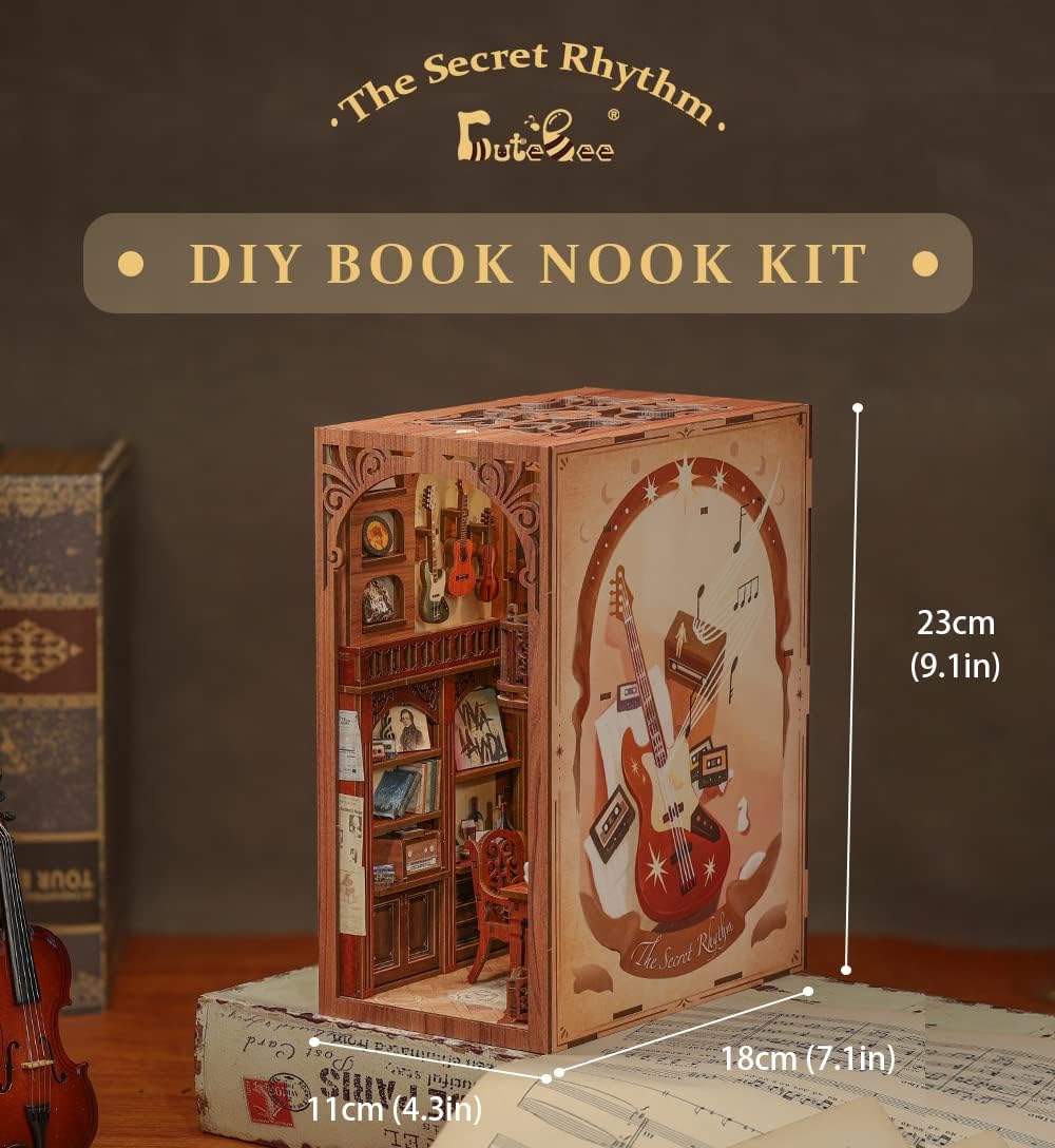 3D Wooden Puzzle Dollhouse Booknook Library Model U2911