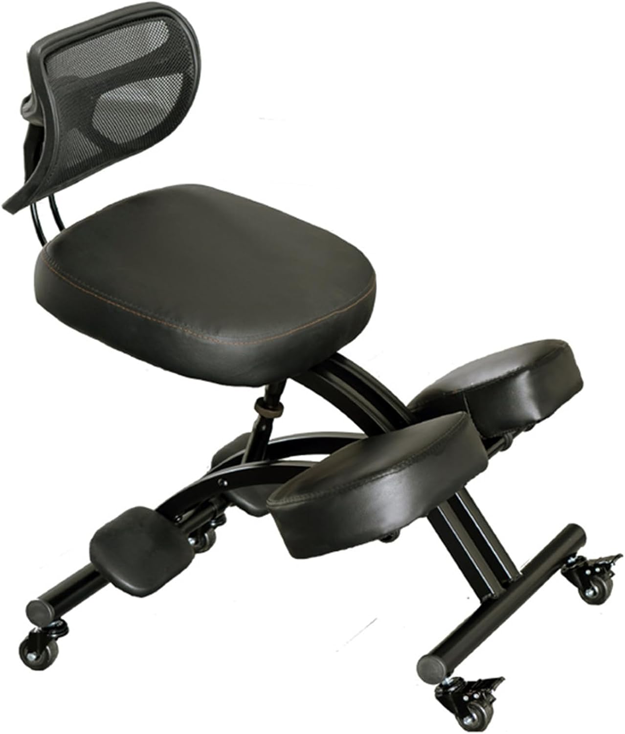 Black Ergonomic Kneeling Chair with Backrest M42756