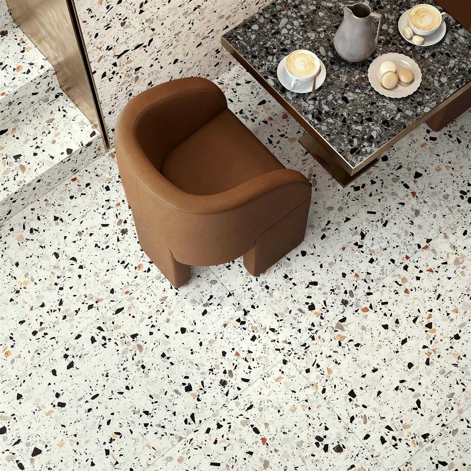 24 x 24 Terrazzo Look Porcelain Italian Tile R7428