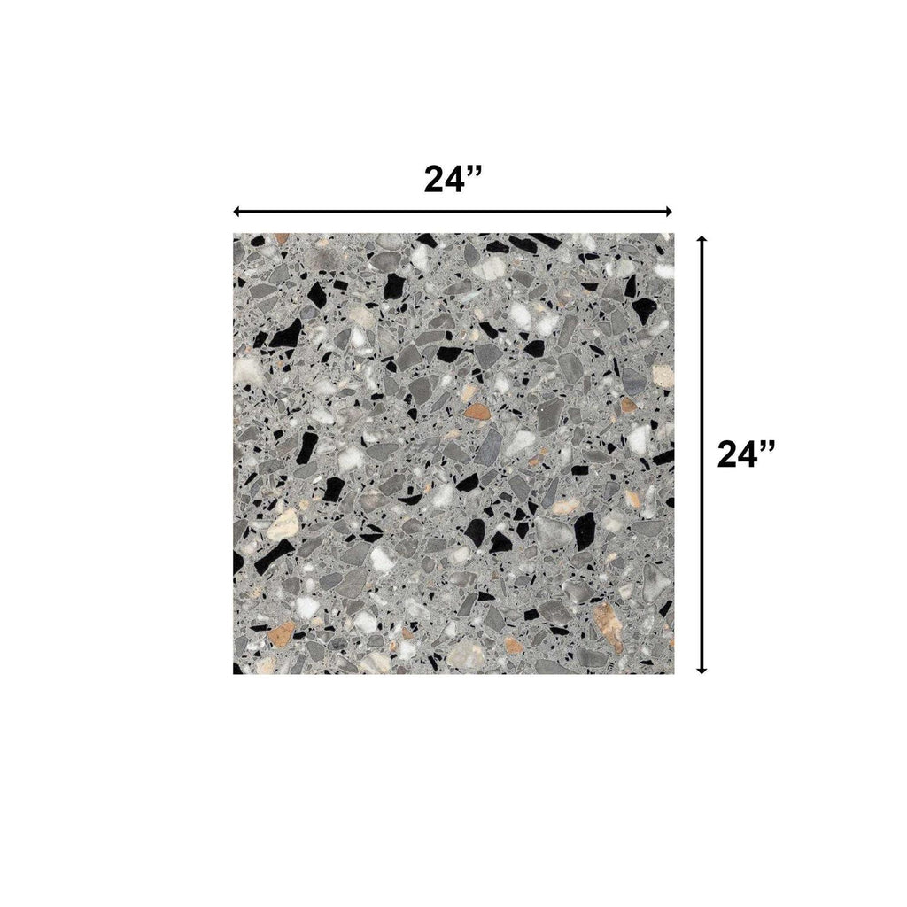 24 x 24 Terrazzo Look Porcelain Italian Tile R7428