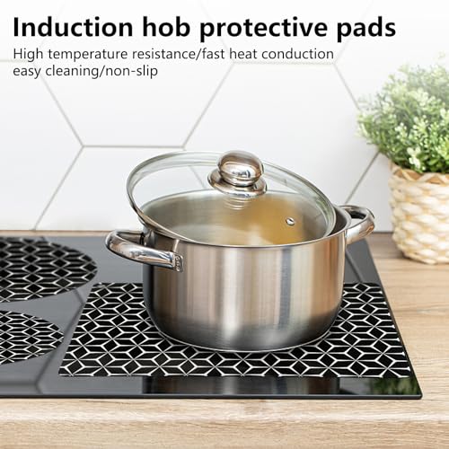 Induction Cooktop Protector Mat - Glass fiber silicone pad, 3 packs with different size combinations X6585