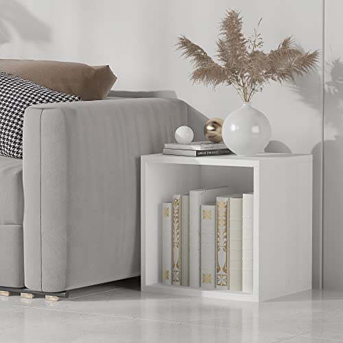 Pure White-Washed Wood Storage Cubes U471