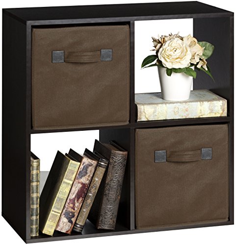 Black 4-Cube Shelf Bookcase A573