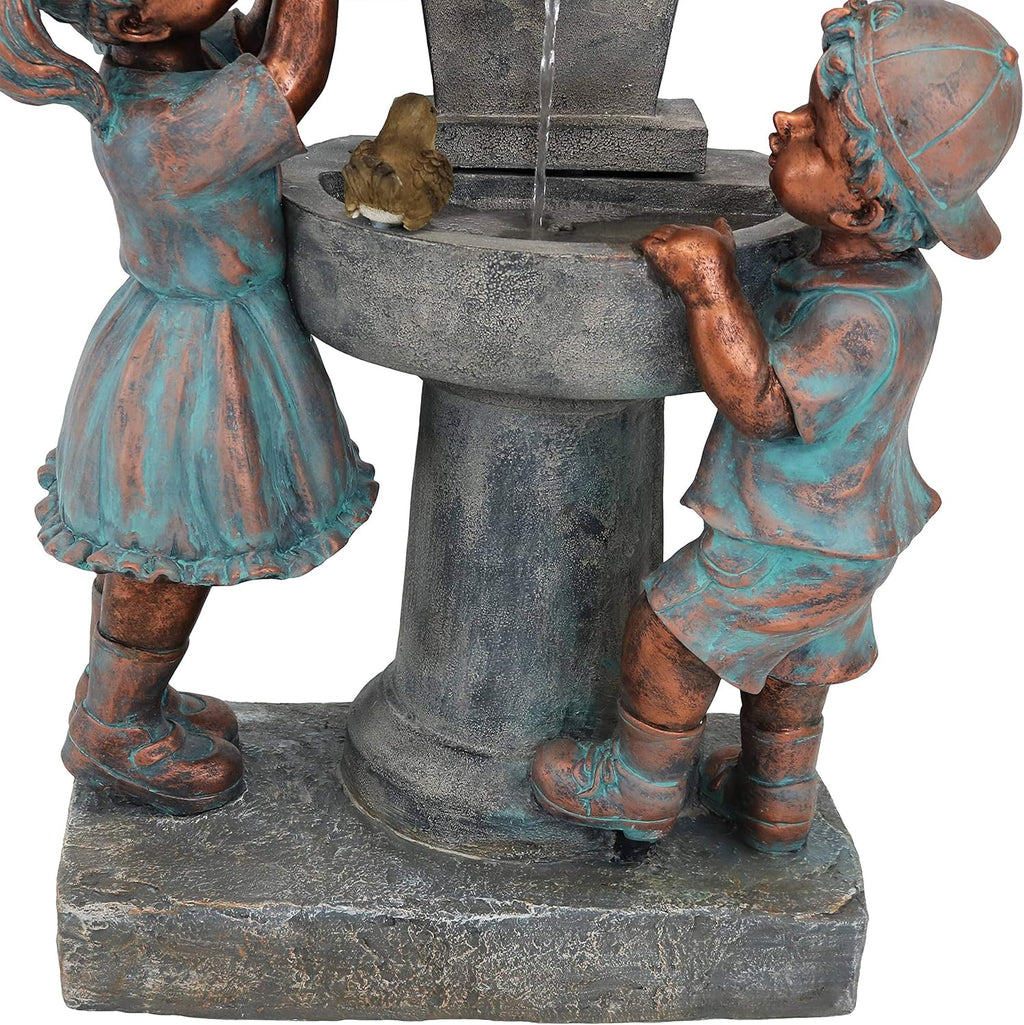 30-Inch Outdoor Water Fountain with Electric Submersible Pump S588554