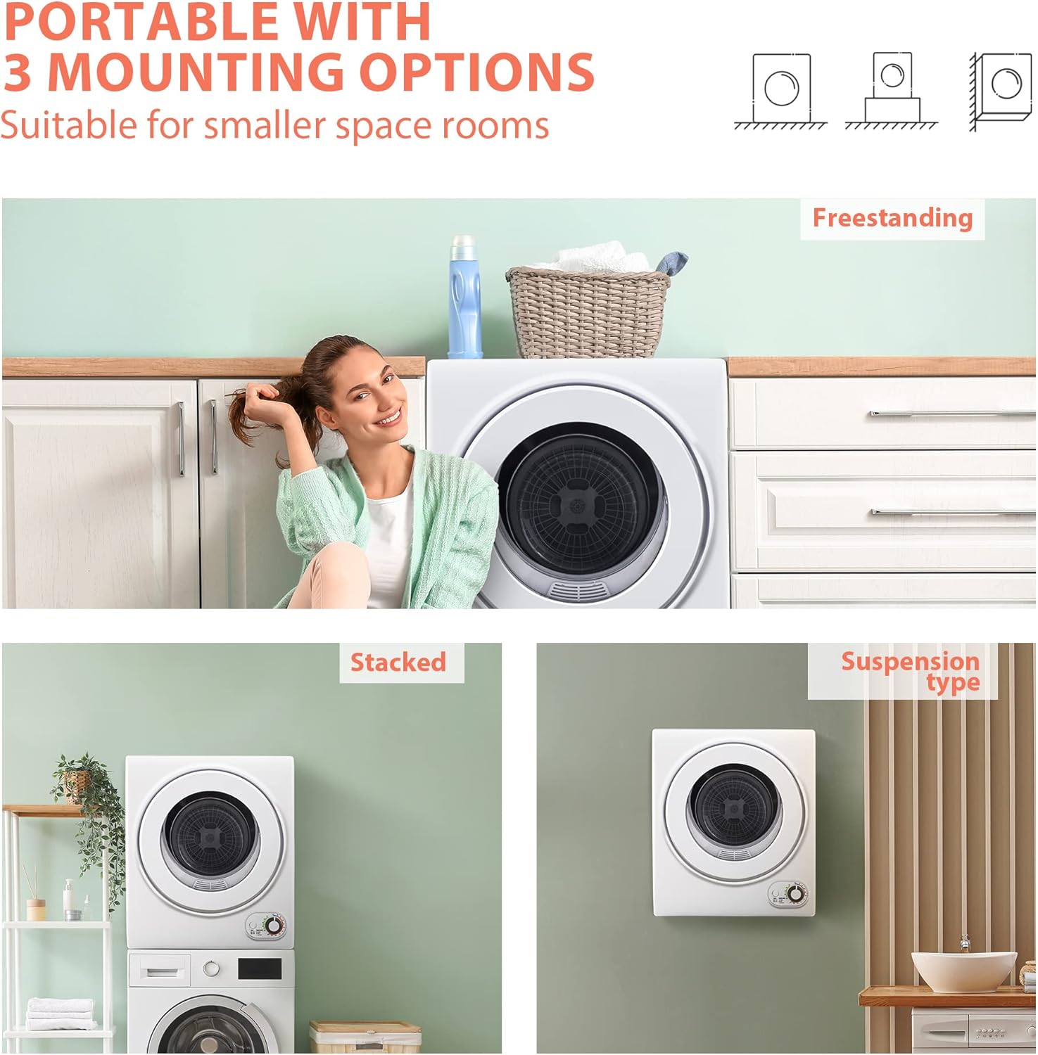 Portable Washer & Compact Laundry Dryers Bundle Z2903