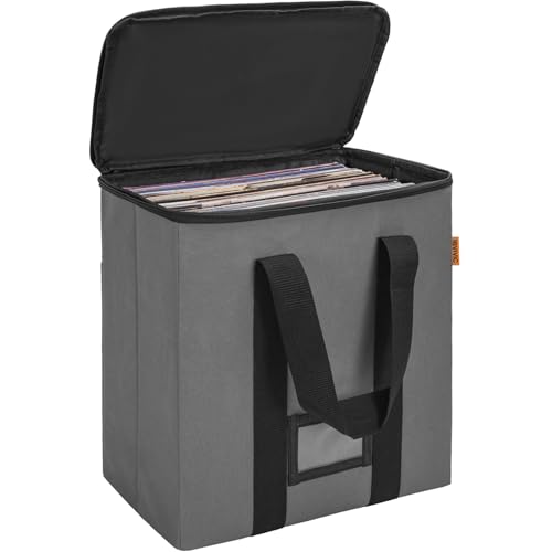 Vinyl Record Storage Box with Lids and Handle for 12 inch LP I373