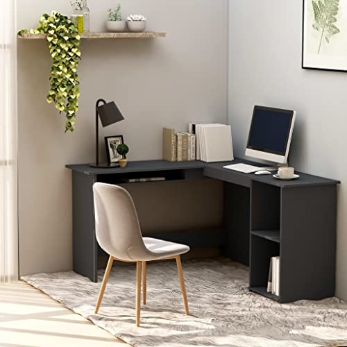 L-Shaped Corner Desk Sonoma Oak 47.2"x55.1"x29.5" Engineered Wood I330
