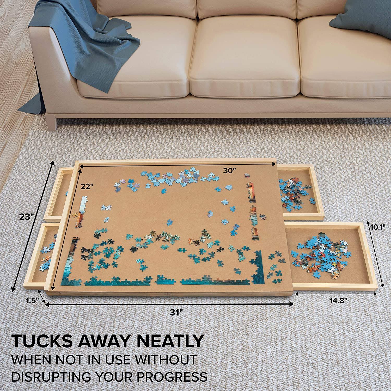 1000 Piece Wooden Jigsaw Puzzle Table with 4 Drawers Q762