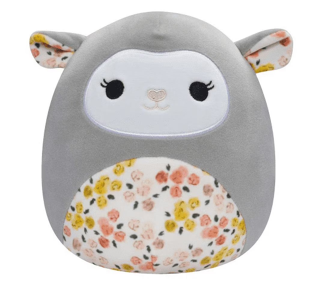12" Grey Lamb with Floral Belly T791