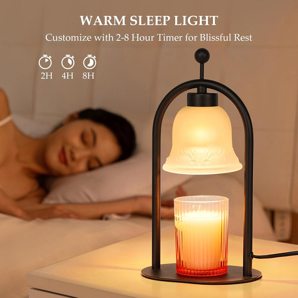 Candle Warmer Lamp with Timer, 2 Bulbs, Dimmable B28729