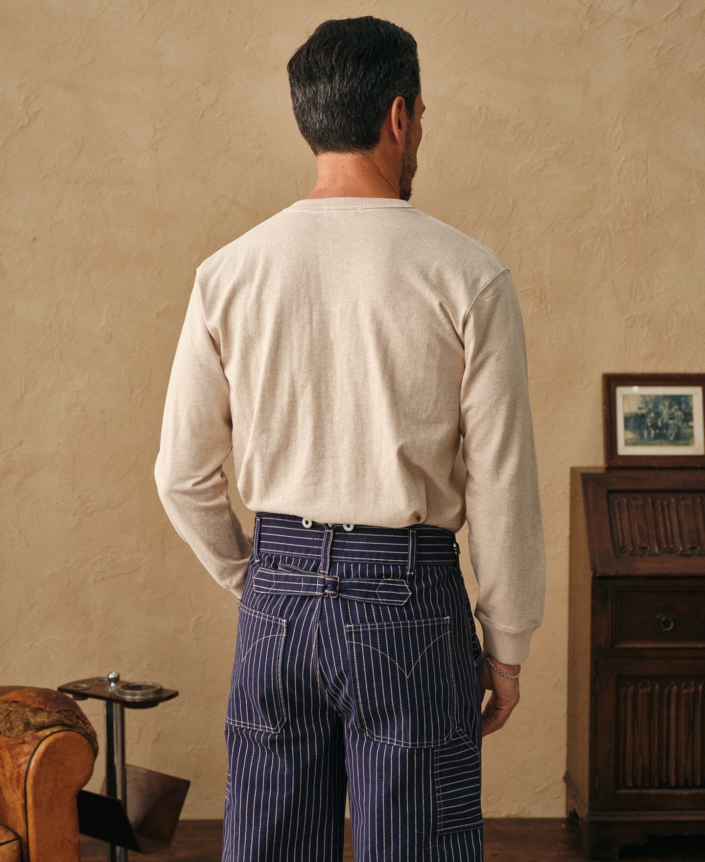 1930s Loopwheel Cotton Henley Shirt