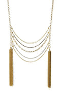 Big Daddy Gold and Brass Tassel Necklace
