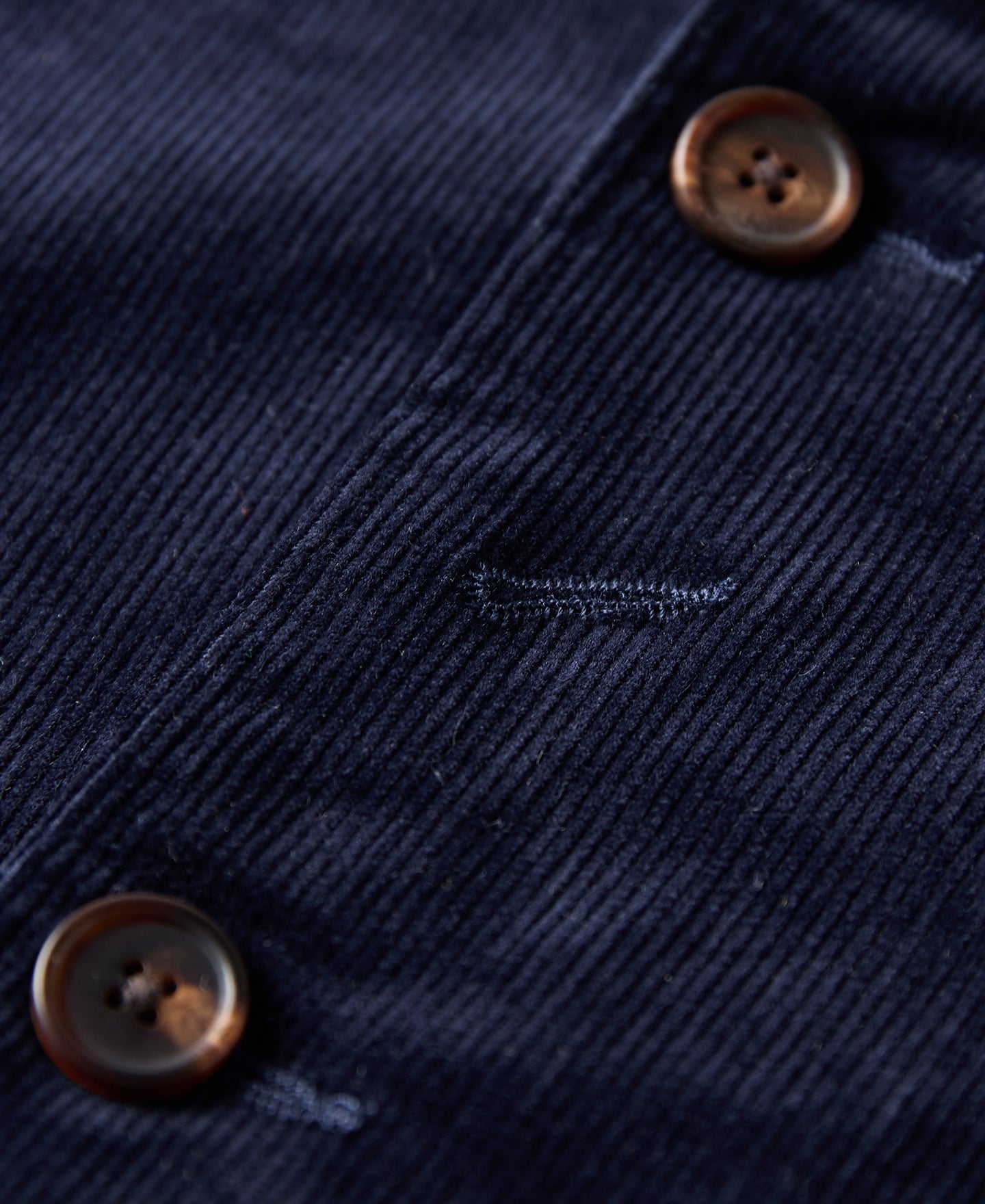 1940s French Indigo Corduroy Chore Coat