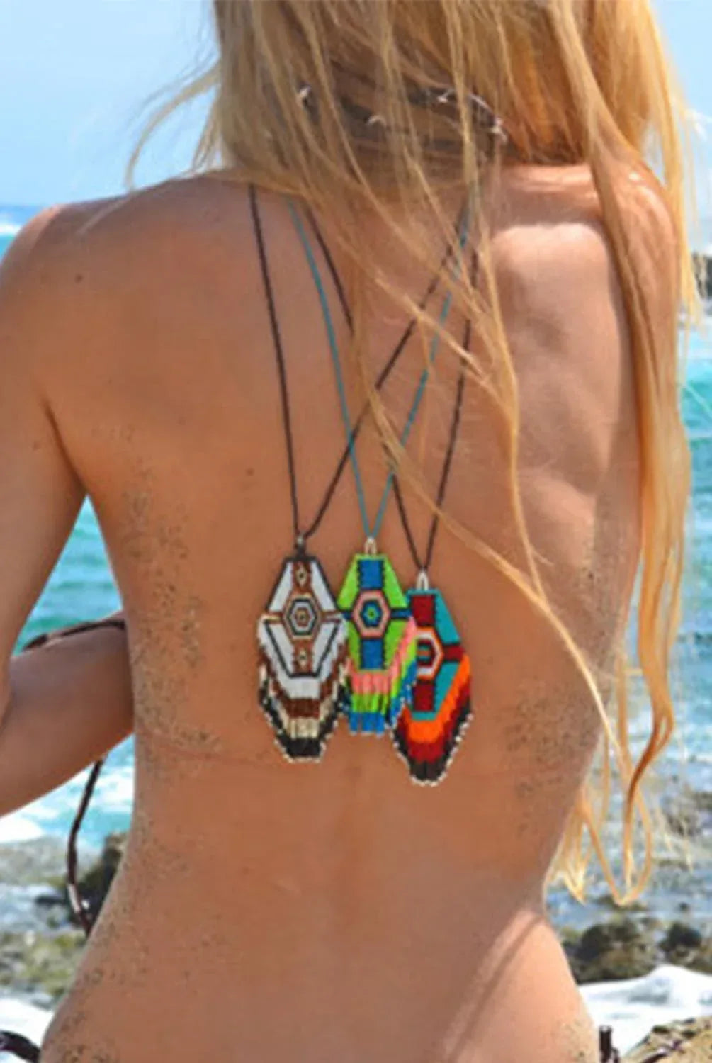Jelly Wax Fringe Handmade Beaded Necklace