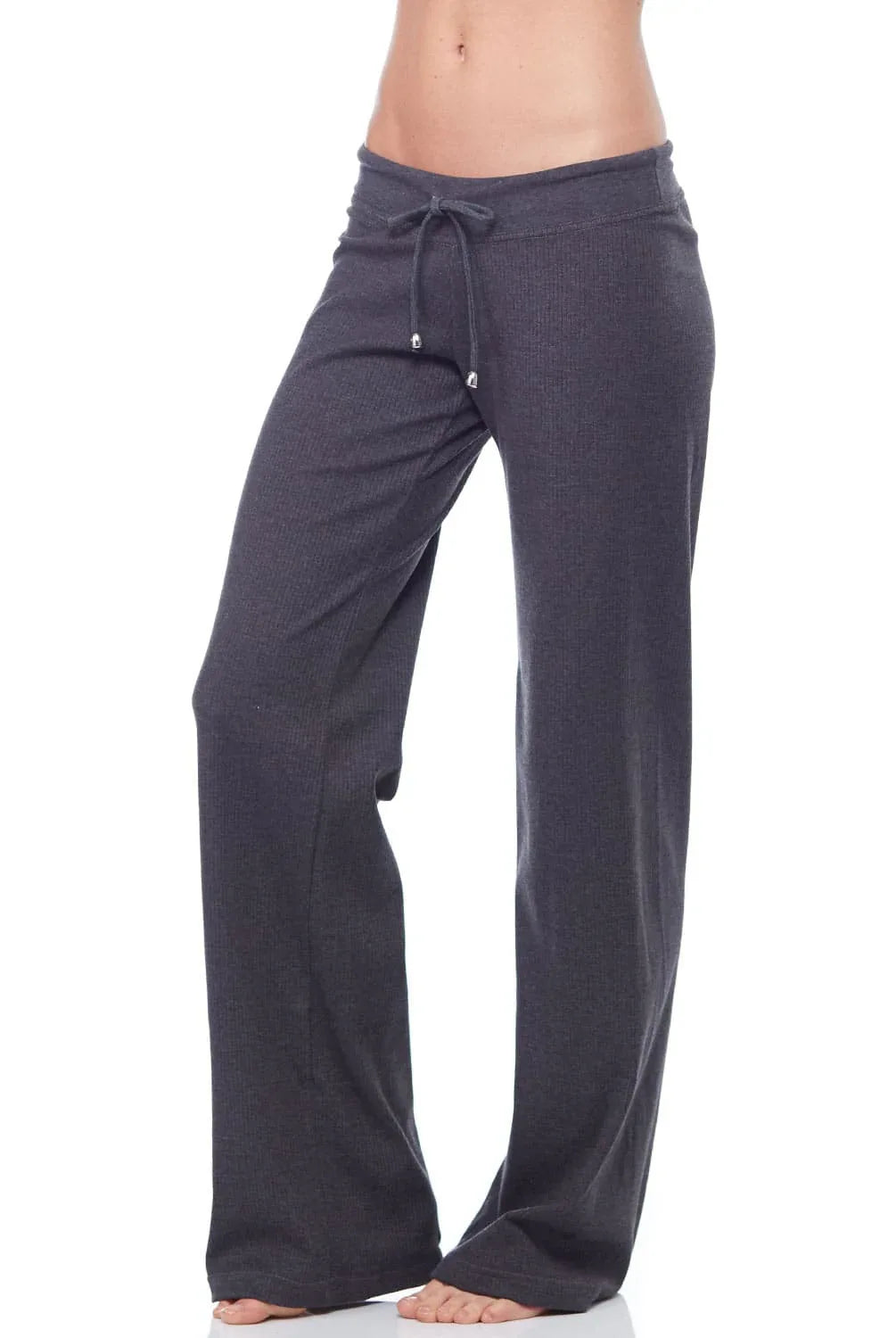 Ribbed Drawstring Pants Wide Legged Relaxed Fit