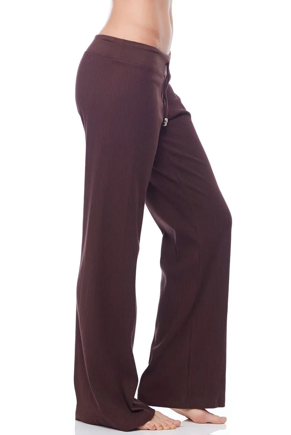 Ribbed Drawstring Pants Wide Legged Relaxed Fit