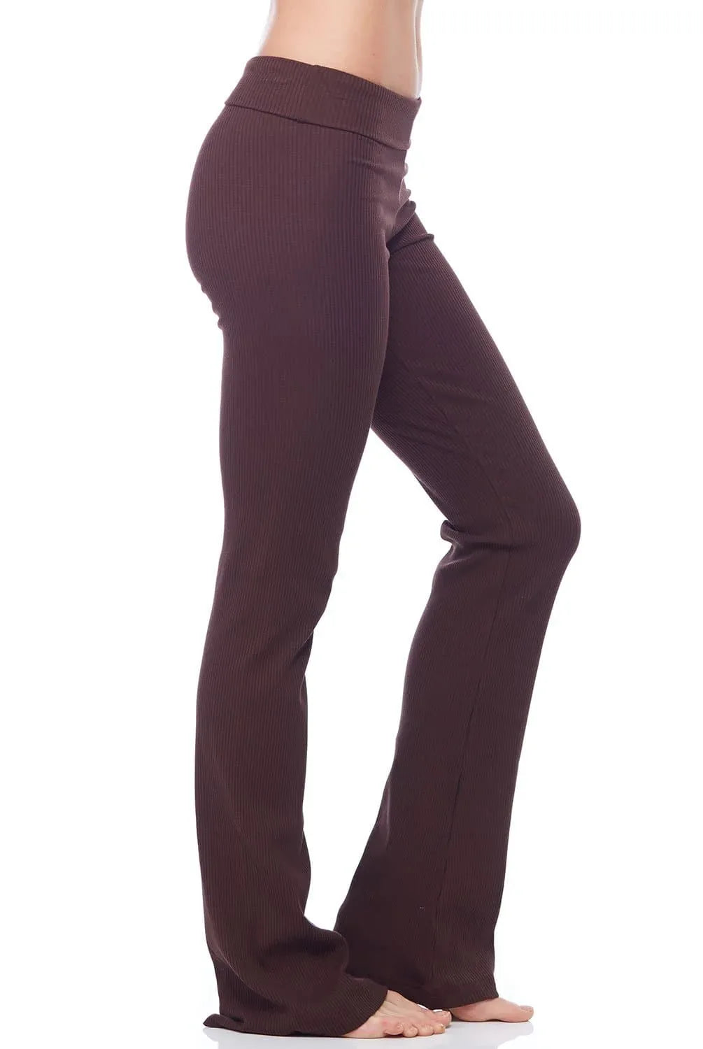 Ribbed Leggings with Soft Foldover Waistband & Flattering Fit