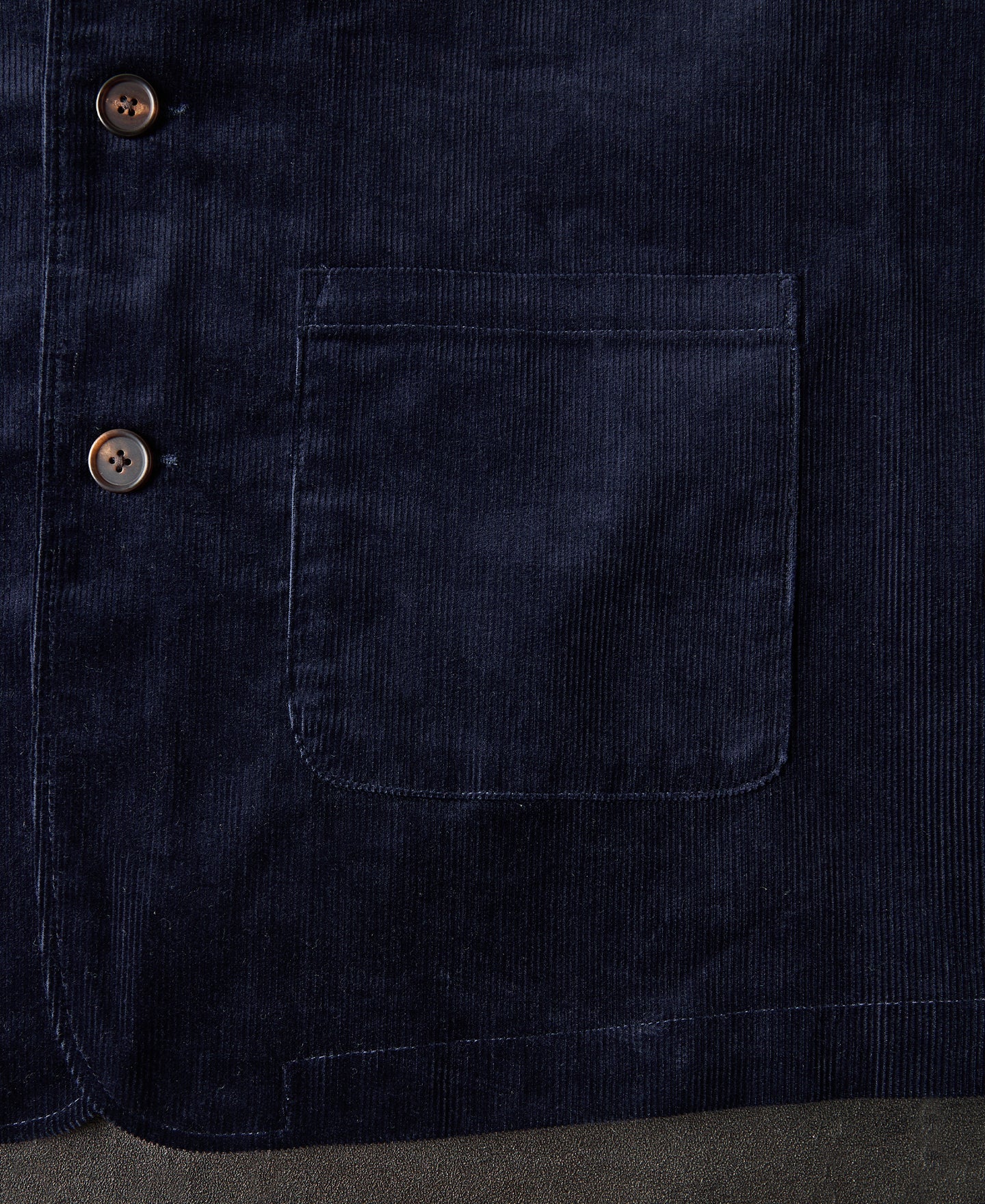 1940s French Indigo Corduroy Chore Coat